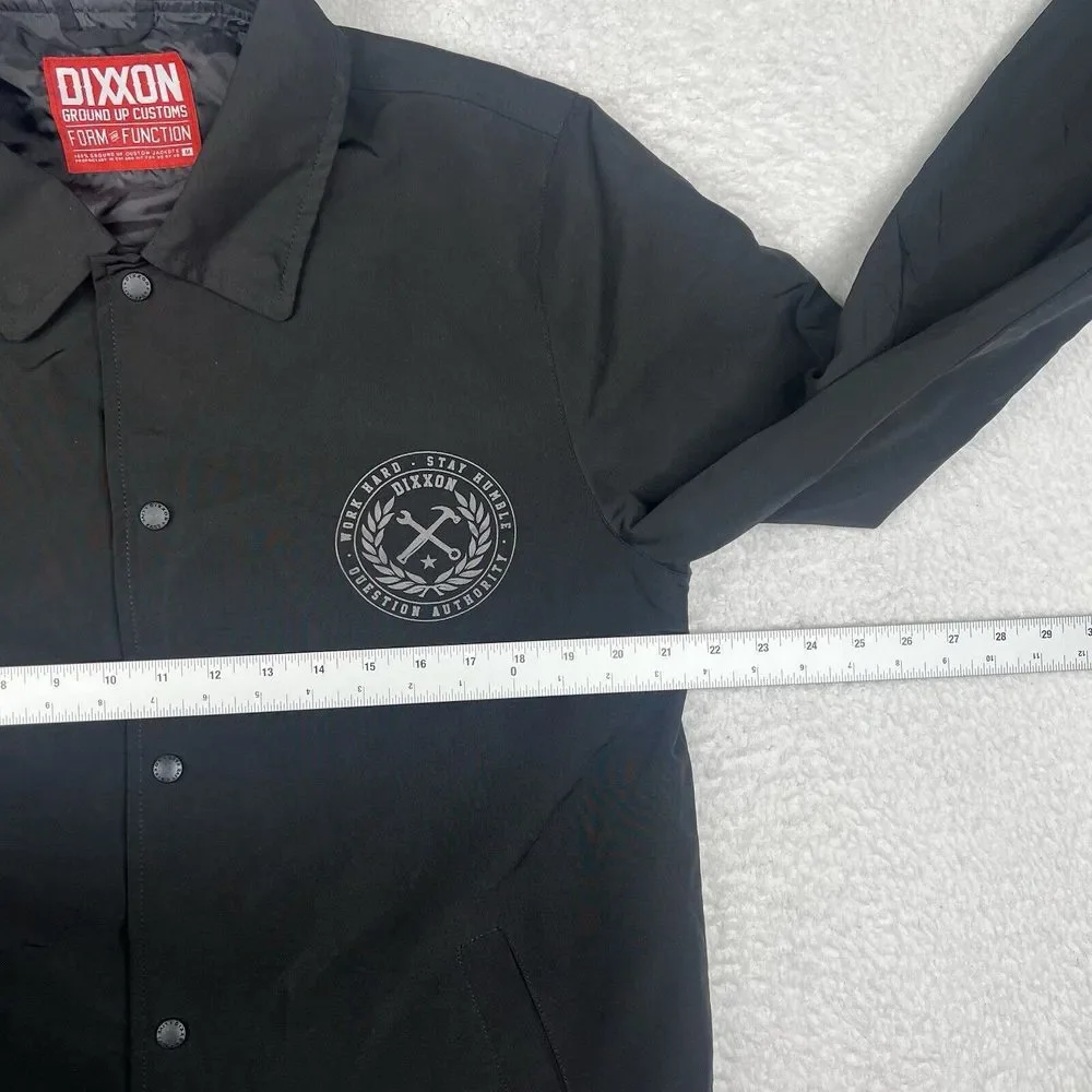 Dixxon Jacket Mens Medium Black Form And Function Snap‎ Button Windbreaker